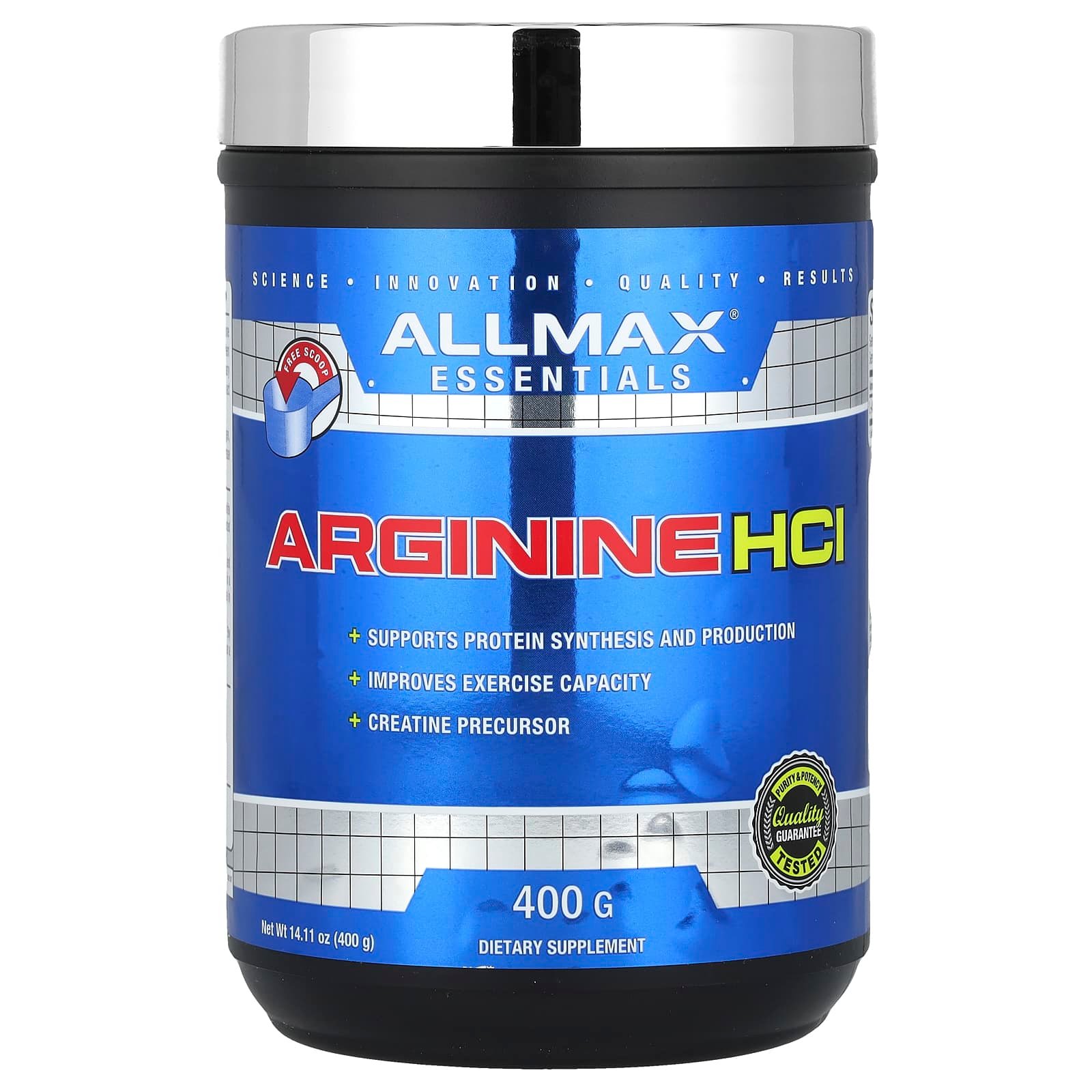 ALLMAX, Essentials, Cloridrato de Arginina, 400 g (14,11 oz)