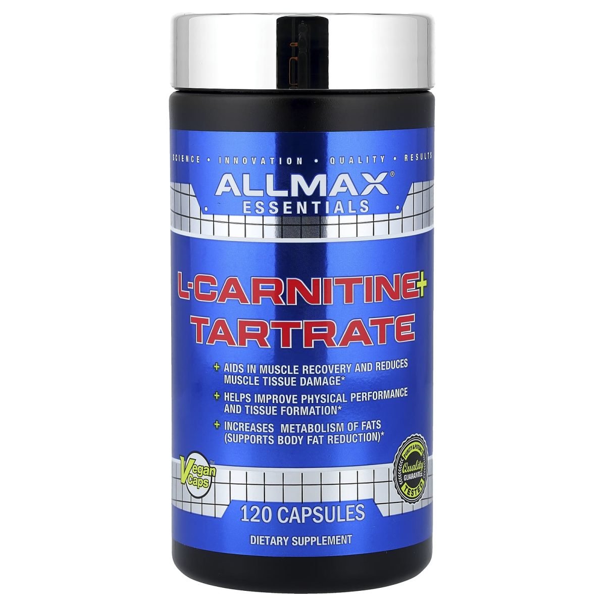 ALLMAX, Essentials, L-Carnitina + Tartarato, 120 Cápsulas