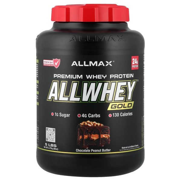 ALLMAX, GOLD ALLWHEY®, Whey Protein Premium, Chocolate Peanut Butter, 2.27 kg (5 lbs)