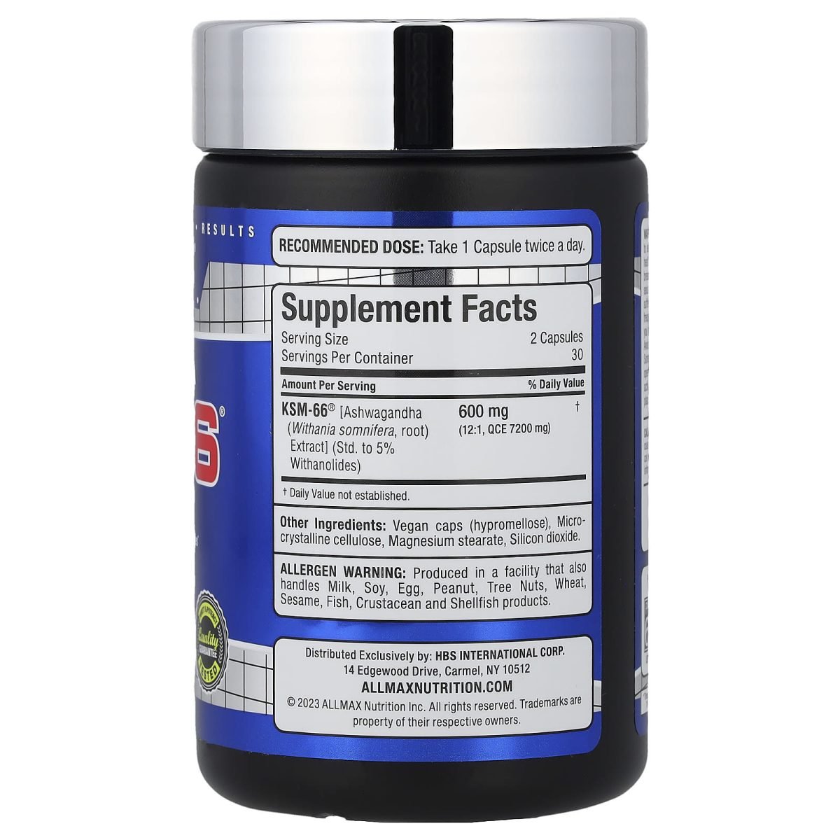 ALLMAX, Essentials, Ashwagandha KSM-66®, 60 Capsules (300 mg per Capsule), foto 2