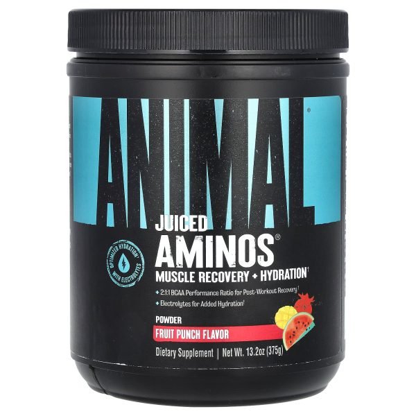 Animal, Juiced Aminos® Powder, Muscle Recovery + Hydration, Fruit Punch, 0.81 lb (369 g)