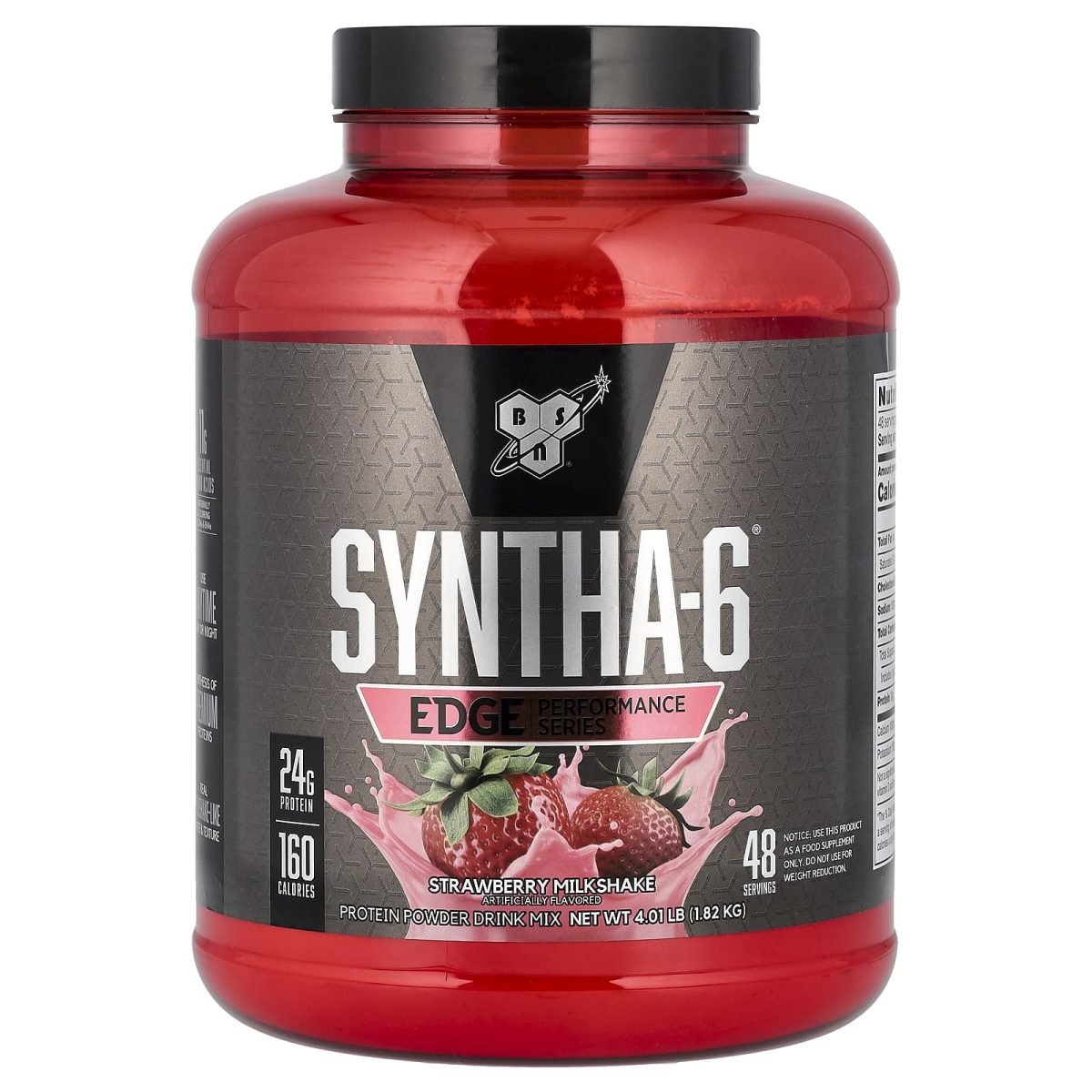 BSN, Syntha-6 Edge, Mix de Proteína em Pó, Strawberry Milkshake, 1,82 kg (4,01 lb)