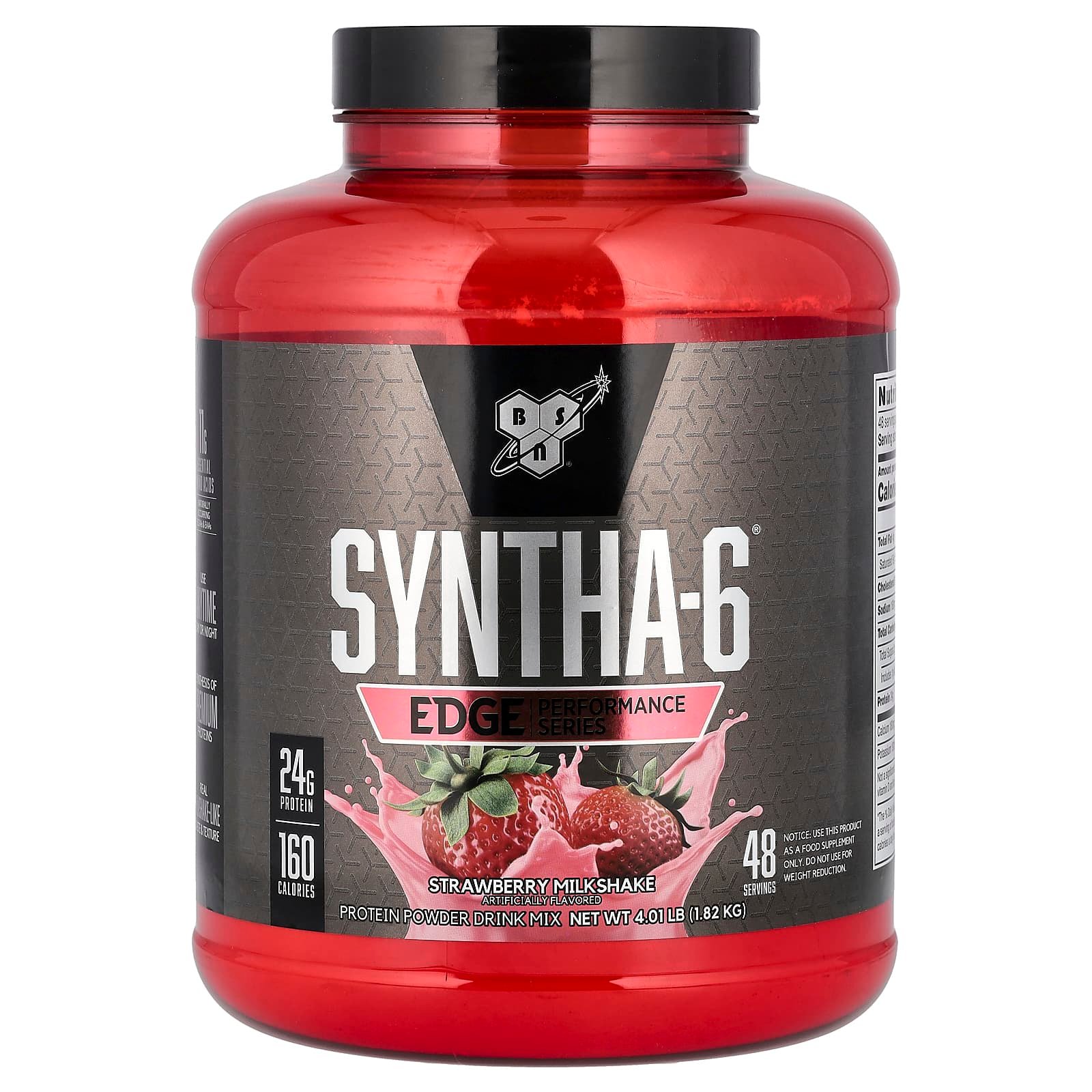 BSN, Syntha-6 Edge, Mix de Proteína em Pó, Strawberry Milkshake, 1,82 kg (4,01 lb)