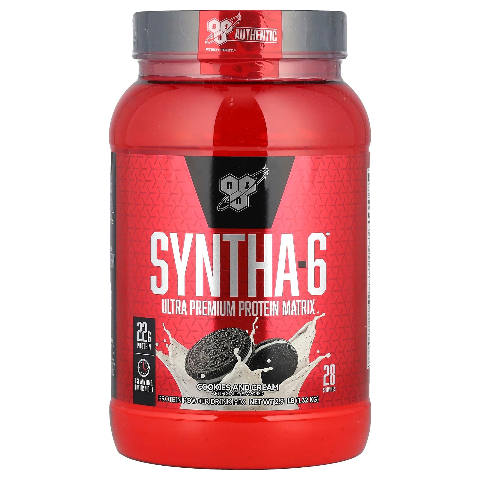 BSN, Syntha-6®, Matriz de Proteína Ultrapremium, Cookies & Cream, 1,32 kg (2,91 lb)