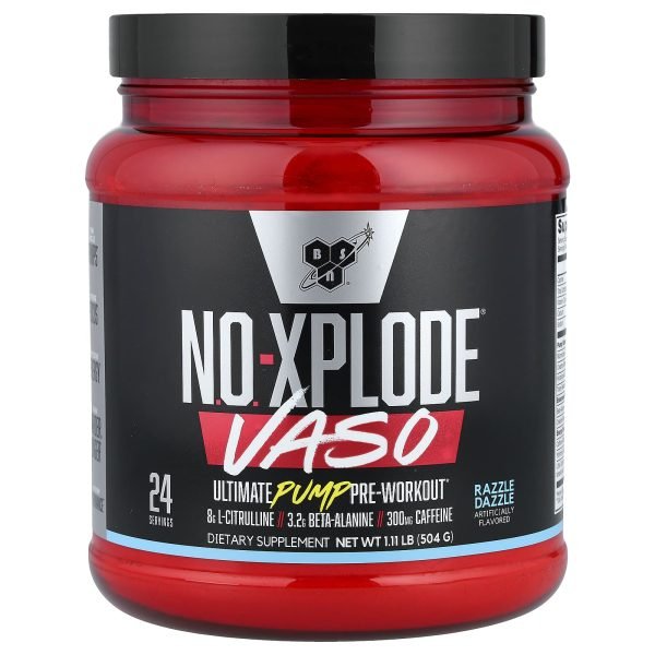BSN, No-Xplode® VASO, Ultimate Pump Pre-Workout, Razzle Dazzle, 1.11 lb (504 g)