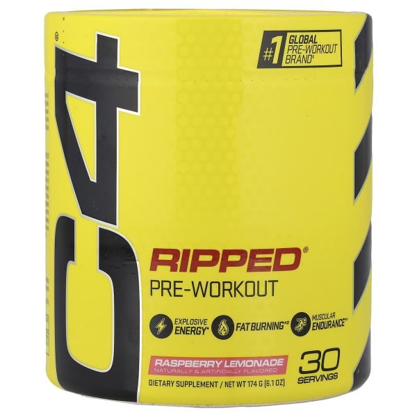 C4 / Cellucor, C4 Ripped®, Pré-treino, Raspberry Lemonade, 174 g (6,1 oz)