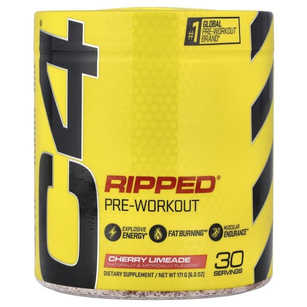 C4 / Cellucor, Ripped®, Pré-treino, Cherry Limeade, 171 g (6 oz)