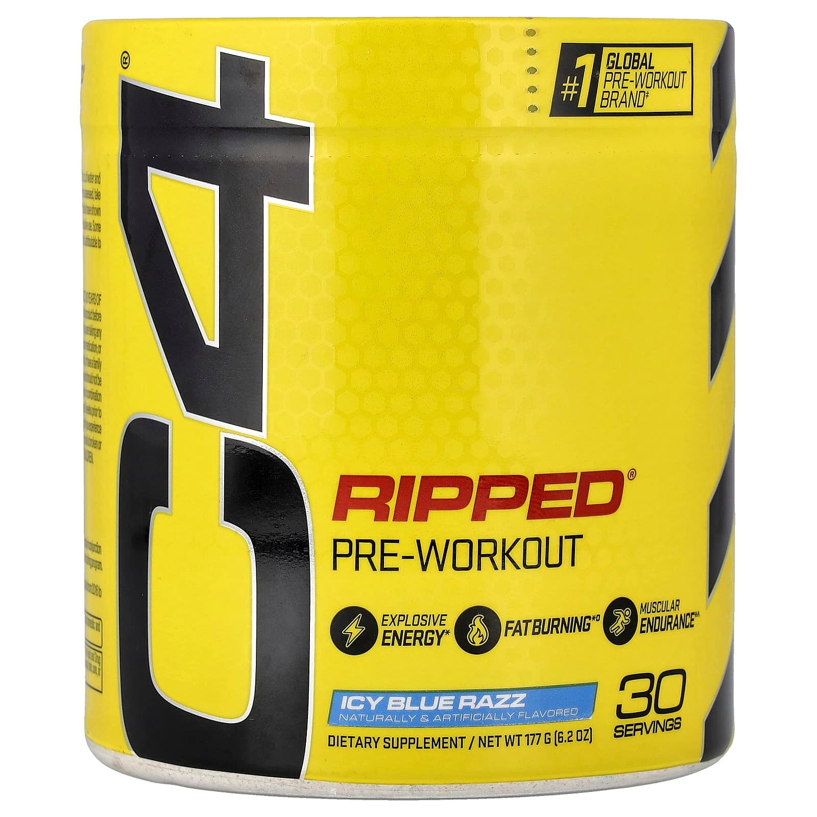 C4 / Cellucor, C4 Ripped®, Pré-treino, Icy Blue Raz, 177 g (6,2 oz)