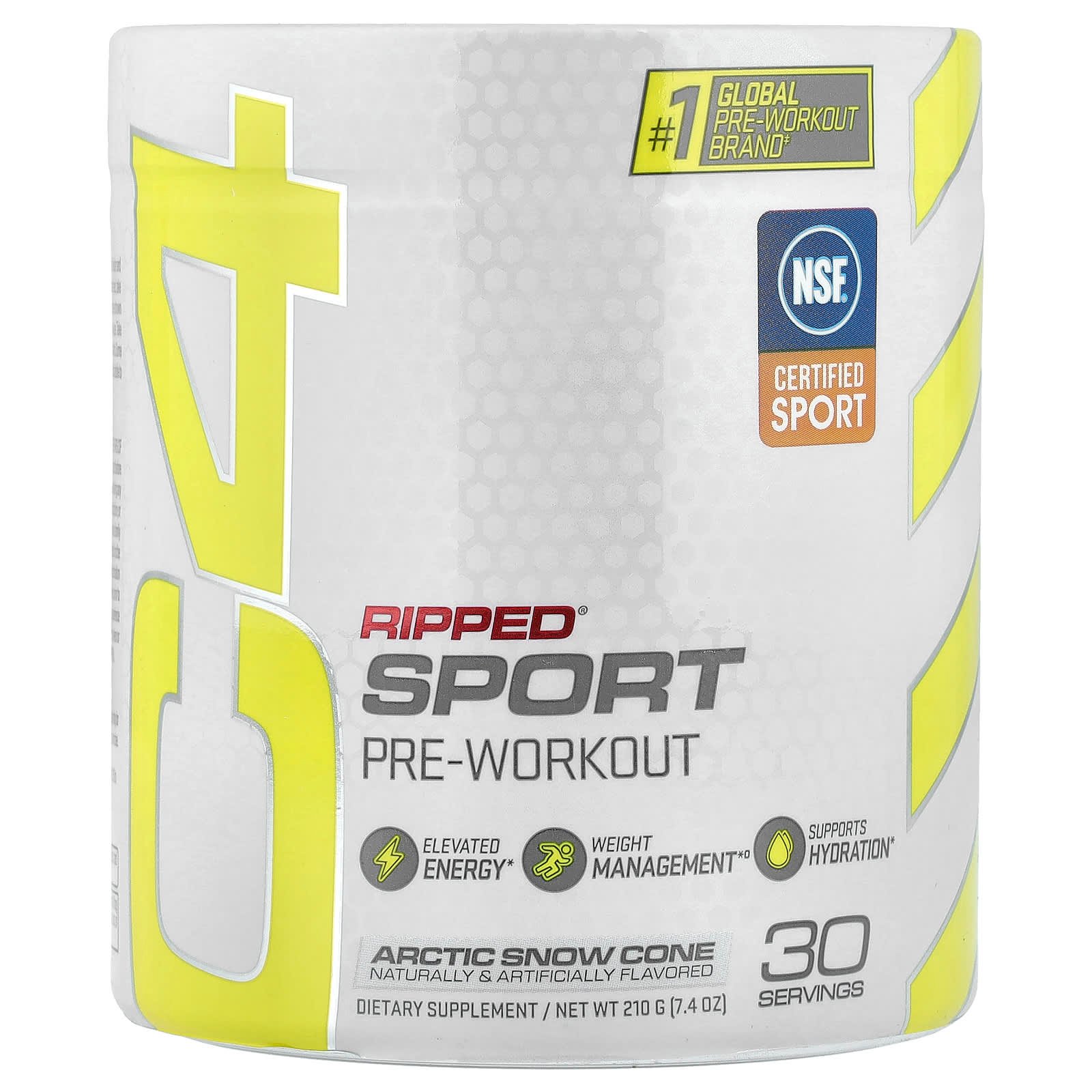 C4 / Cellucor, C4 Ripped® Sport, Pré-Treino, Arctic Snow Cone, 210 g (7,4 oz)