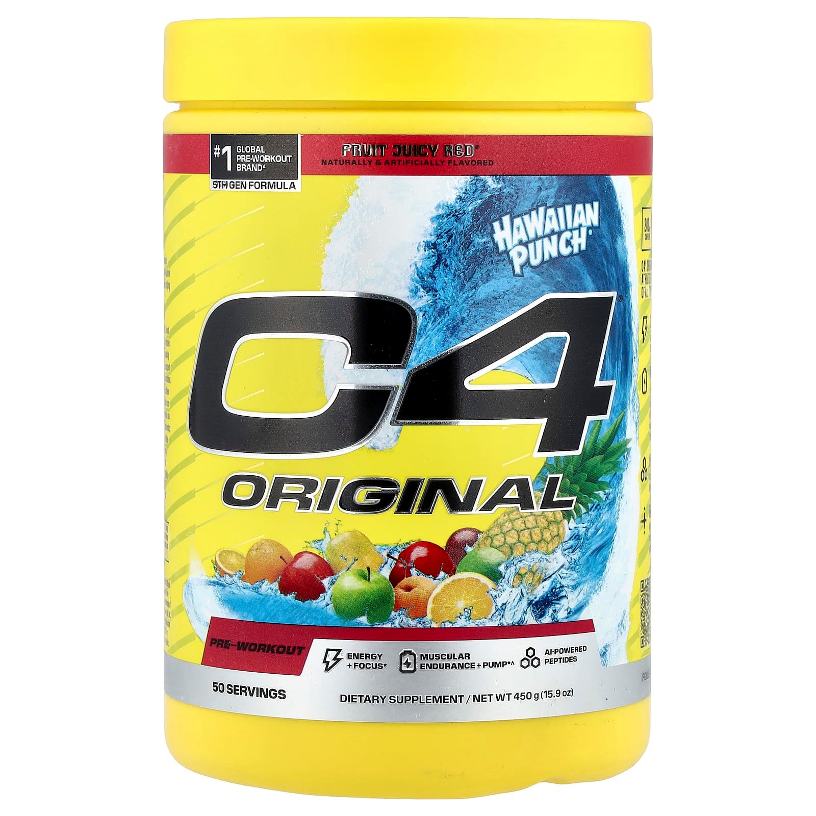 C4 / Cellucor, C4® Original, Pre-Workout, Hawaiian Punch® Fruit Juicy Red®, 15.9 oz (450 g)