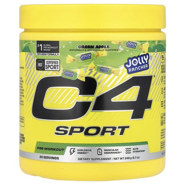 C4 / Cellucor, C4® Sport, Pré-treino, Green Apple, 248 g (8,7 oz)
