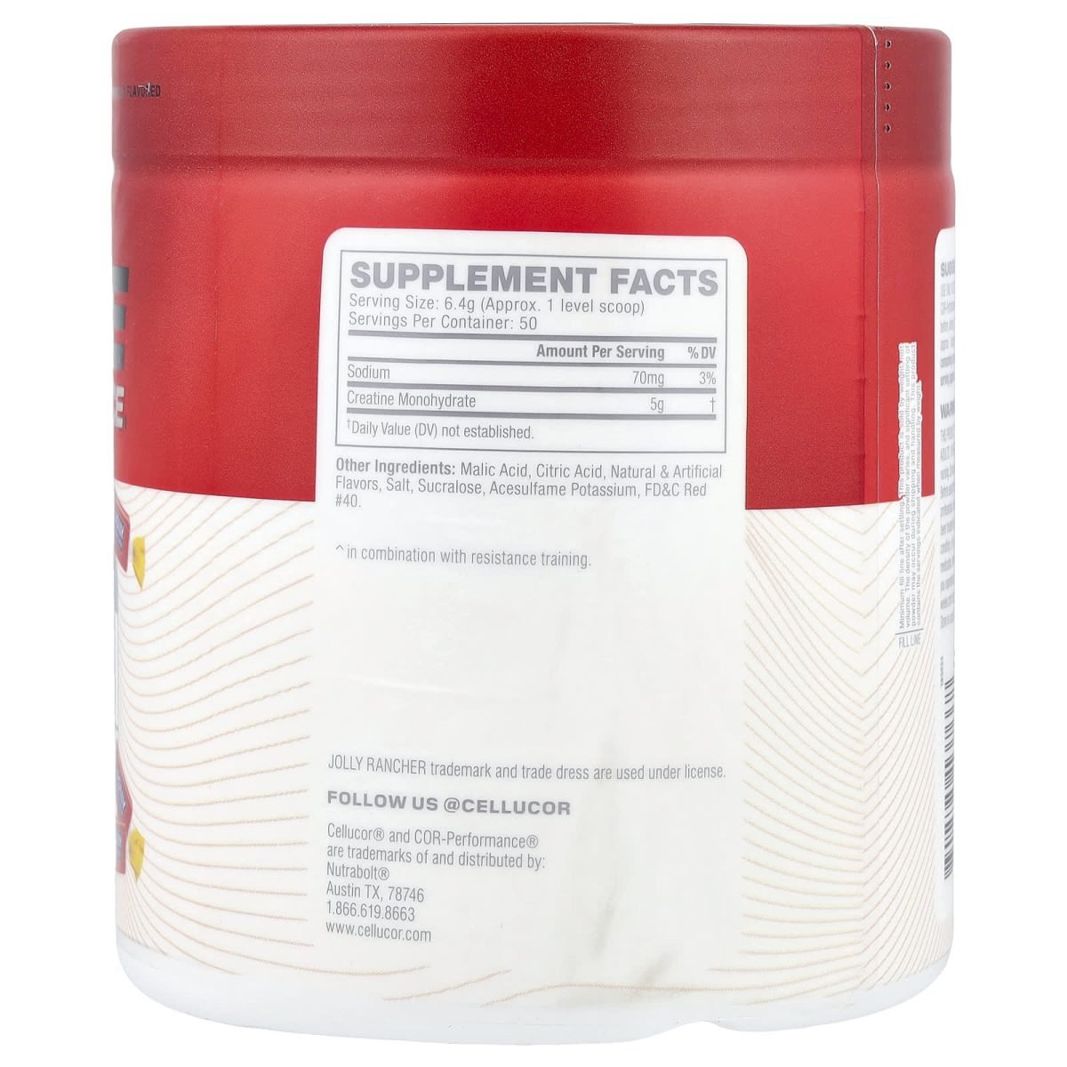 C4 / Cellucor, Creatina COR-Performance®, Jolly Rancher, Jolly Rancher Cherry, 321 g (11,3 oz), foto 2