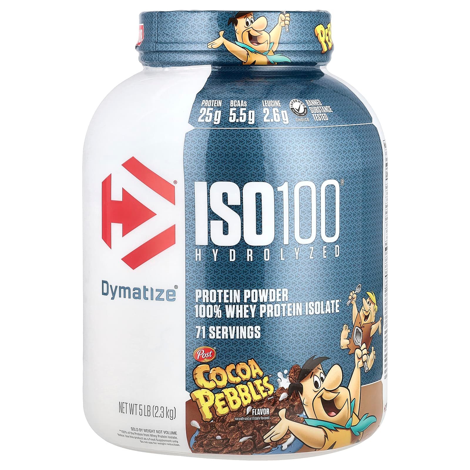 Dymatize, ISO100® Hidrolisado, 100% de Isolado de Proteína Whey, Cocoa Pebbles, 2,3 kg (5 lb)