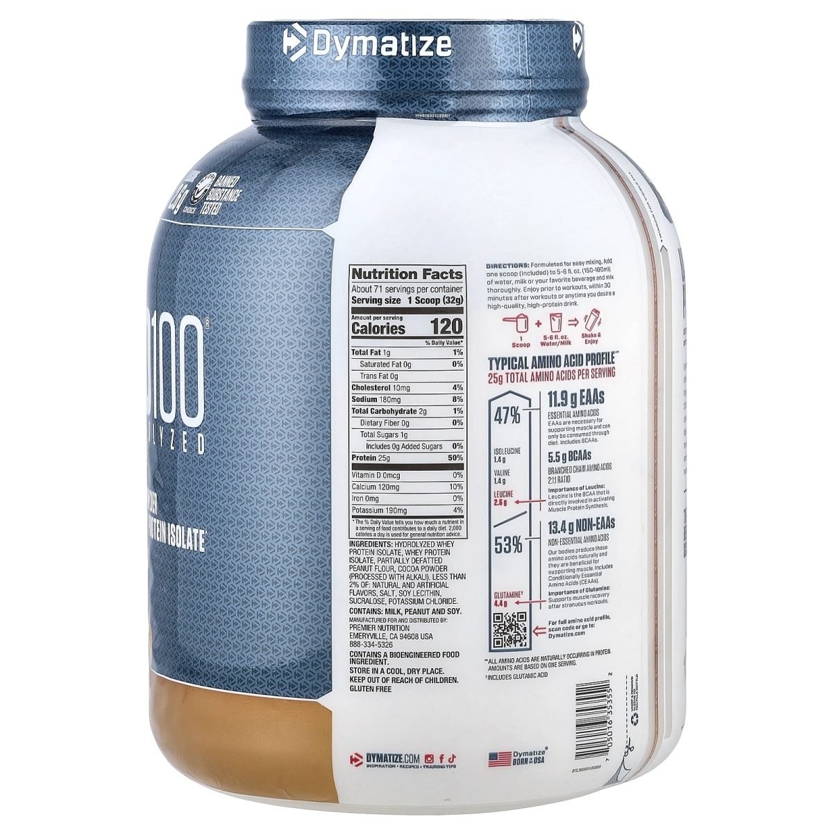 Dymatize, ISO100® Hidrolisado, 100% de Isolado de Proteína Whey, Chocolate Peanut Butter, 2,3 kg (5 lb), foto 2