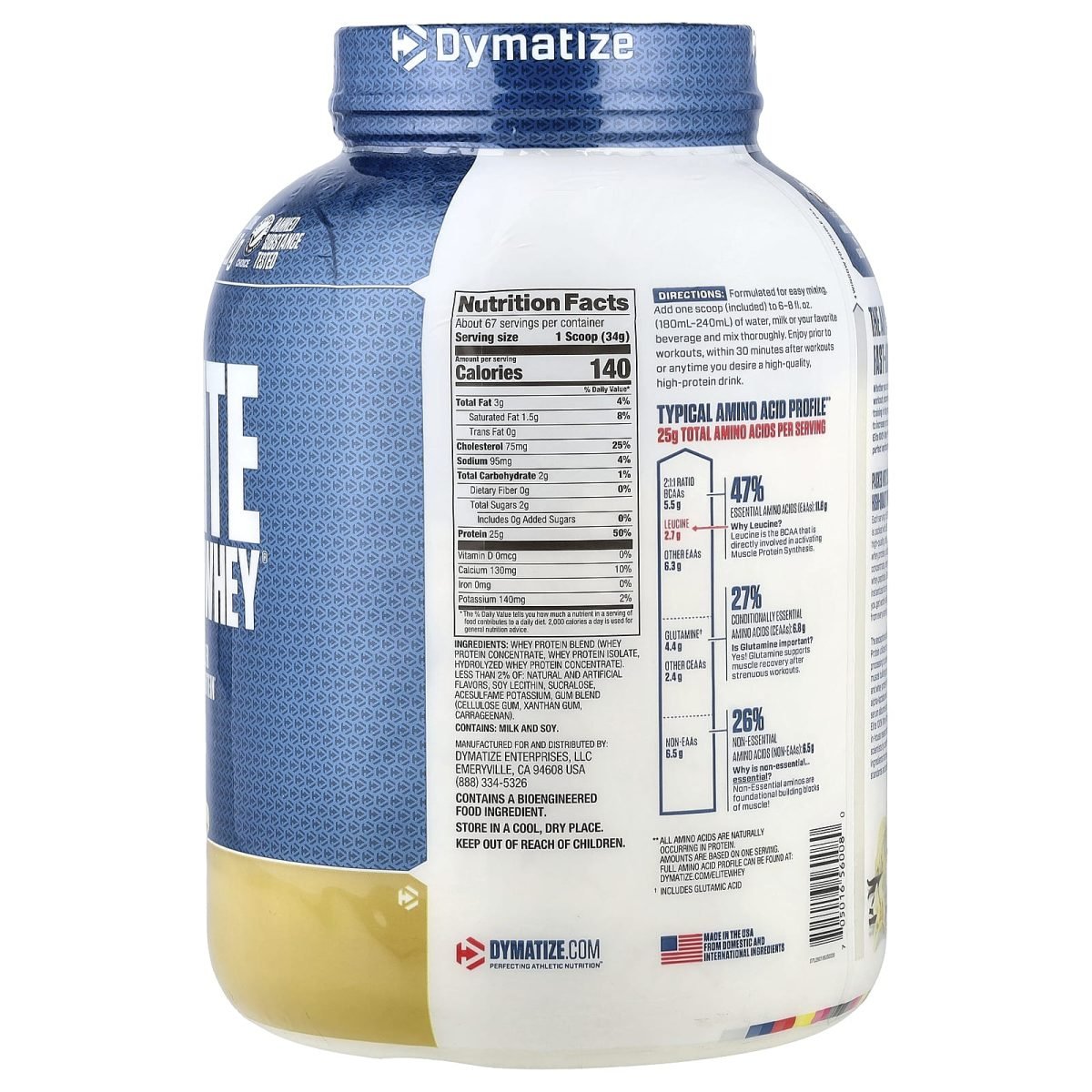 Dymatize, Elite 100% Whey®, Proteína em Pó, Gourmet Vanilla, 2,3 kg (5 lb), foto 2