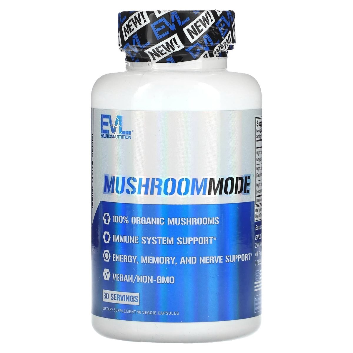 EVLution Nutrition, MushroomMode, 90 Cápsulas Vegetais