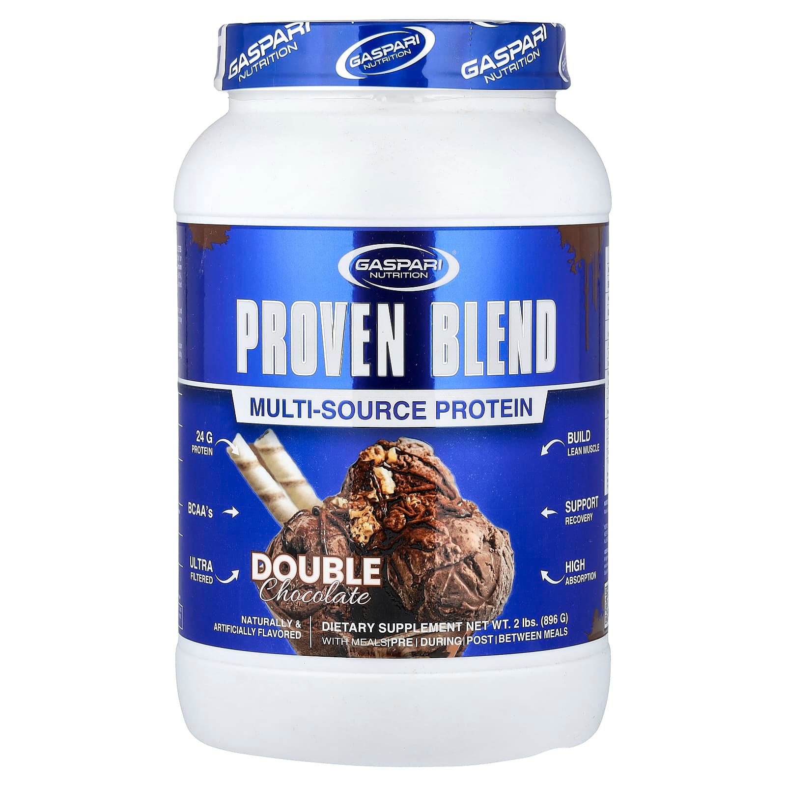 Gaspari Nutrition, Proven Blend Multi-Source Protein, Double Chocolate, 2 lbs (896 g)