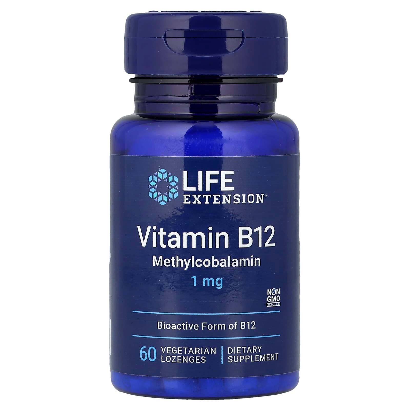Life Extension, Vitamina B12 , 1 mg, 60 Pastilhas Vegetarianas