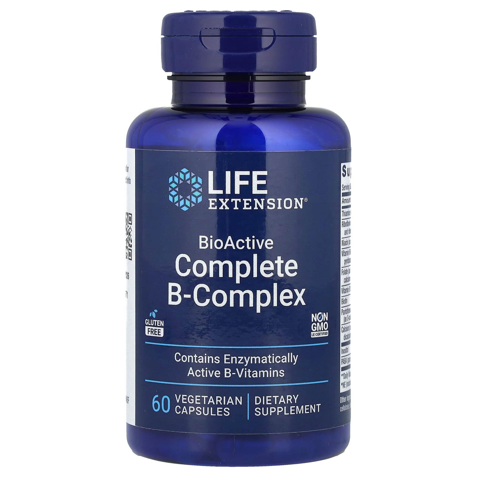 Life Extension, Complexo B Completo, BioAtivo, 60 Cápsulas Vegetarianas