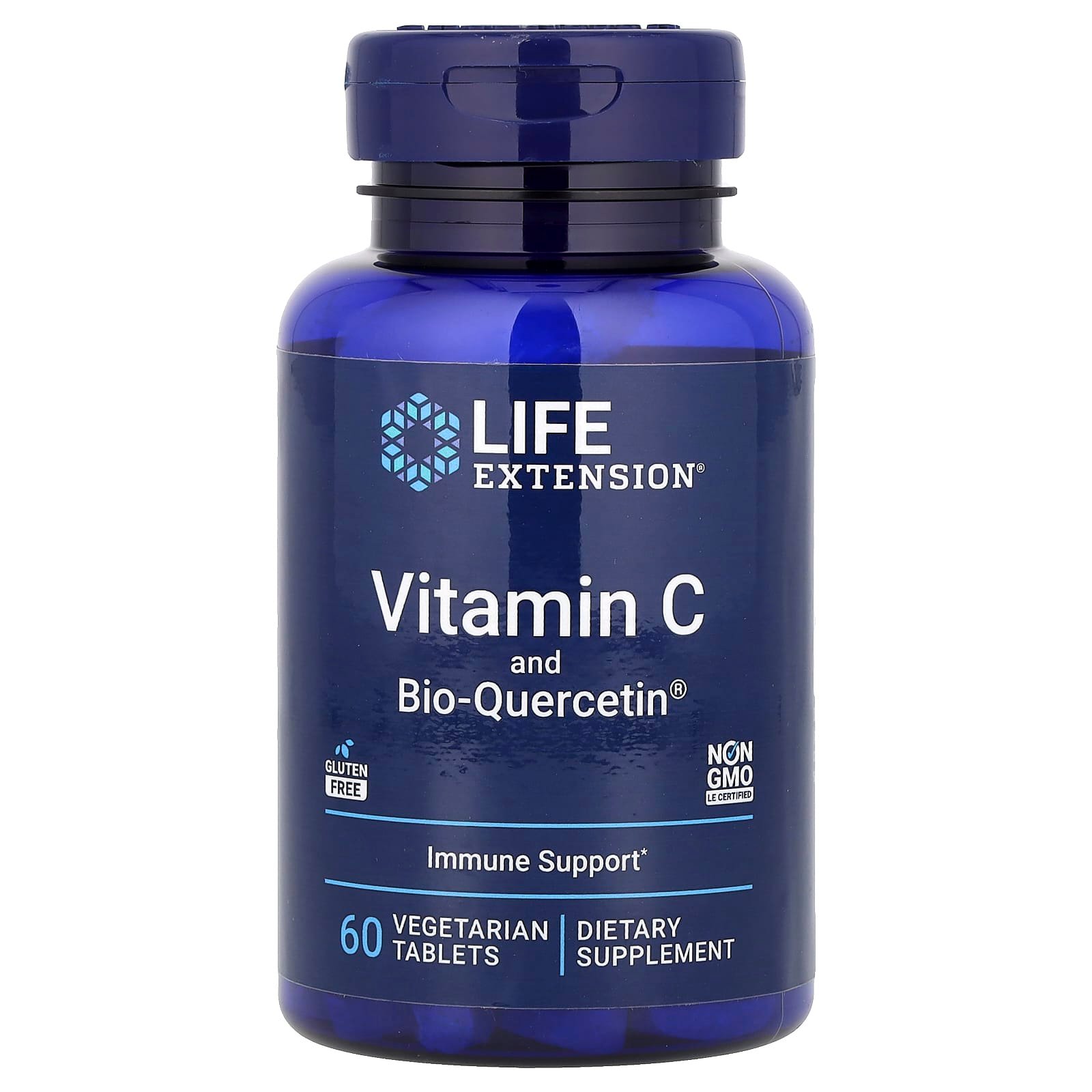 Life Extension, Vitamin C and Bio-Quercetin®, 60 Vegetarian Tablets