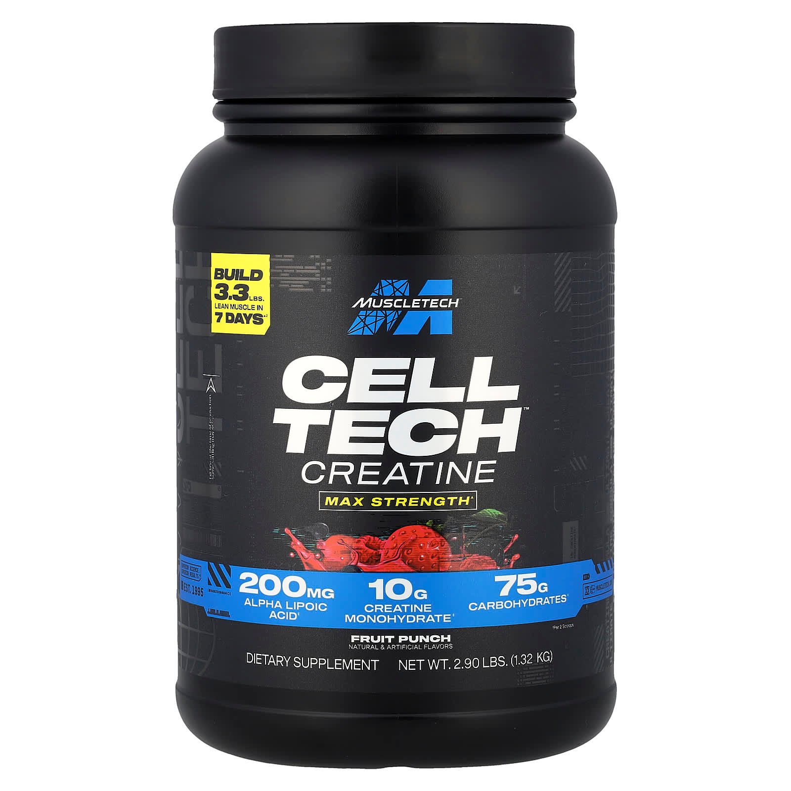 MuscleTech, Creatina Cell-Tech™, Fruit Punch, 1.32 kg (2.9 lb)