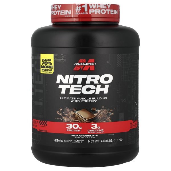 MuscleTech, Whey Protein Nitro-Tech®, Milk Chocolate, 1,81 kg (4 lb)