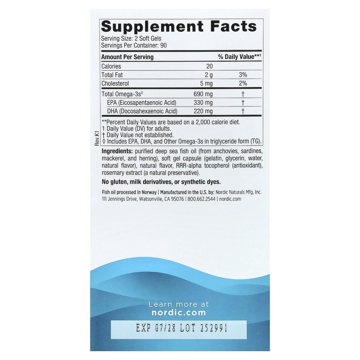 Nordic Naturals, Ômega-3, Lemon, 180 Cápsulas Softgel (345 mg por Cápsula Softgel), foto 2