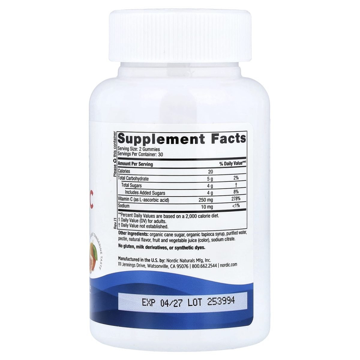 Nordic Naturals, Gomas de Vitamina C, Tangerine, 60 Gomas (125 mg por Goma), foto 2