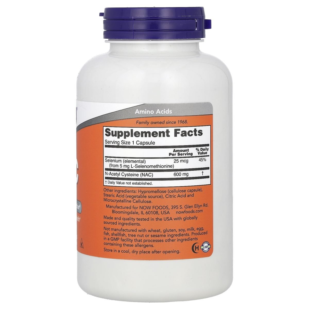 NOW Foods, NAC, 600 mg, 250 Capsules, foto 2