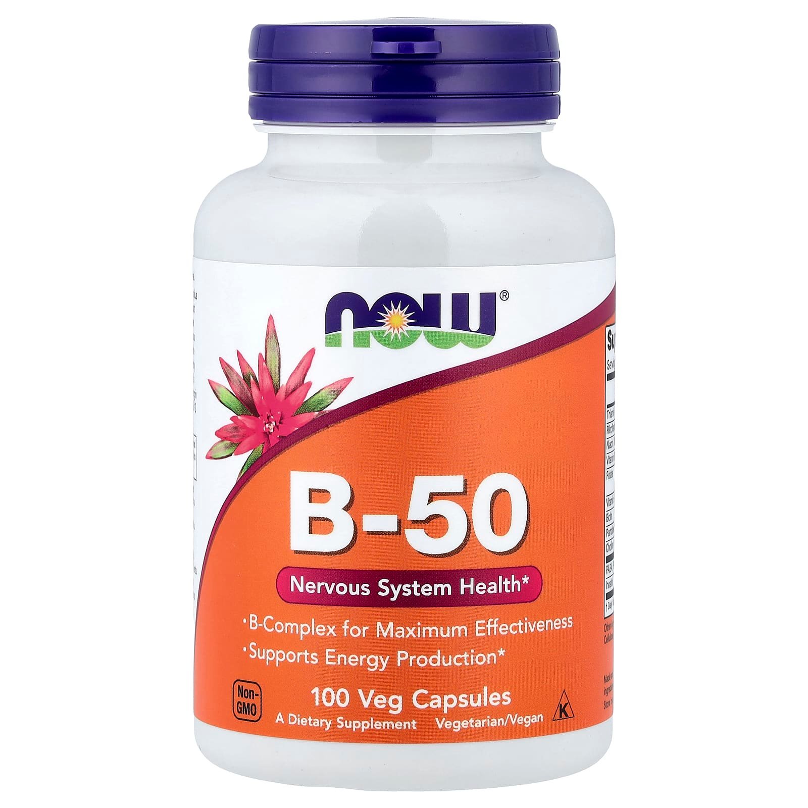 NOW Foods, B-50, 100 Cápsulas Vegetais