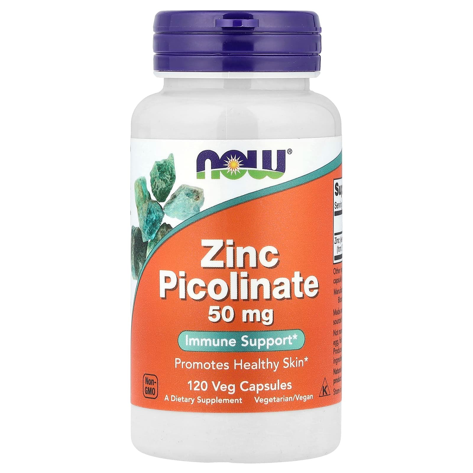NOW Foods, Picolinato de Zinco, 50 mg, 120 Cápsulas Vegetais
