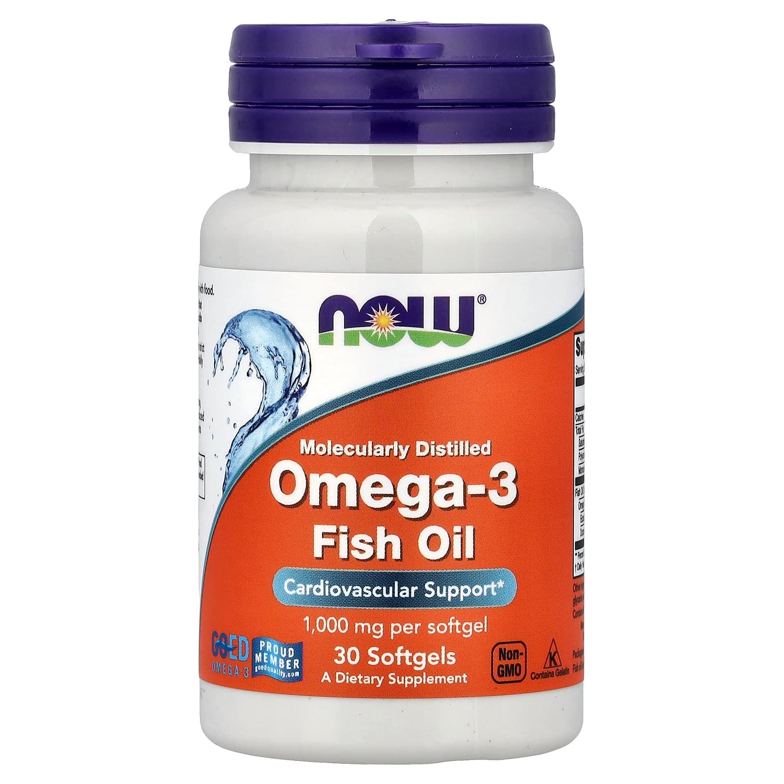 NOW Foods, Óleo de Peixe Ômega-3, 30 Cápsulas Softgel (1 g por Cápsula Softgel)