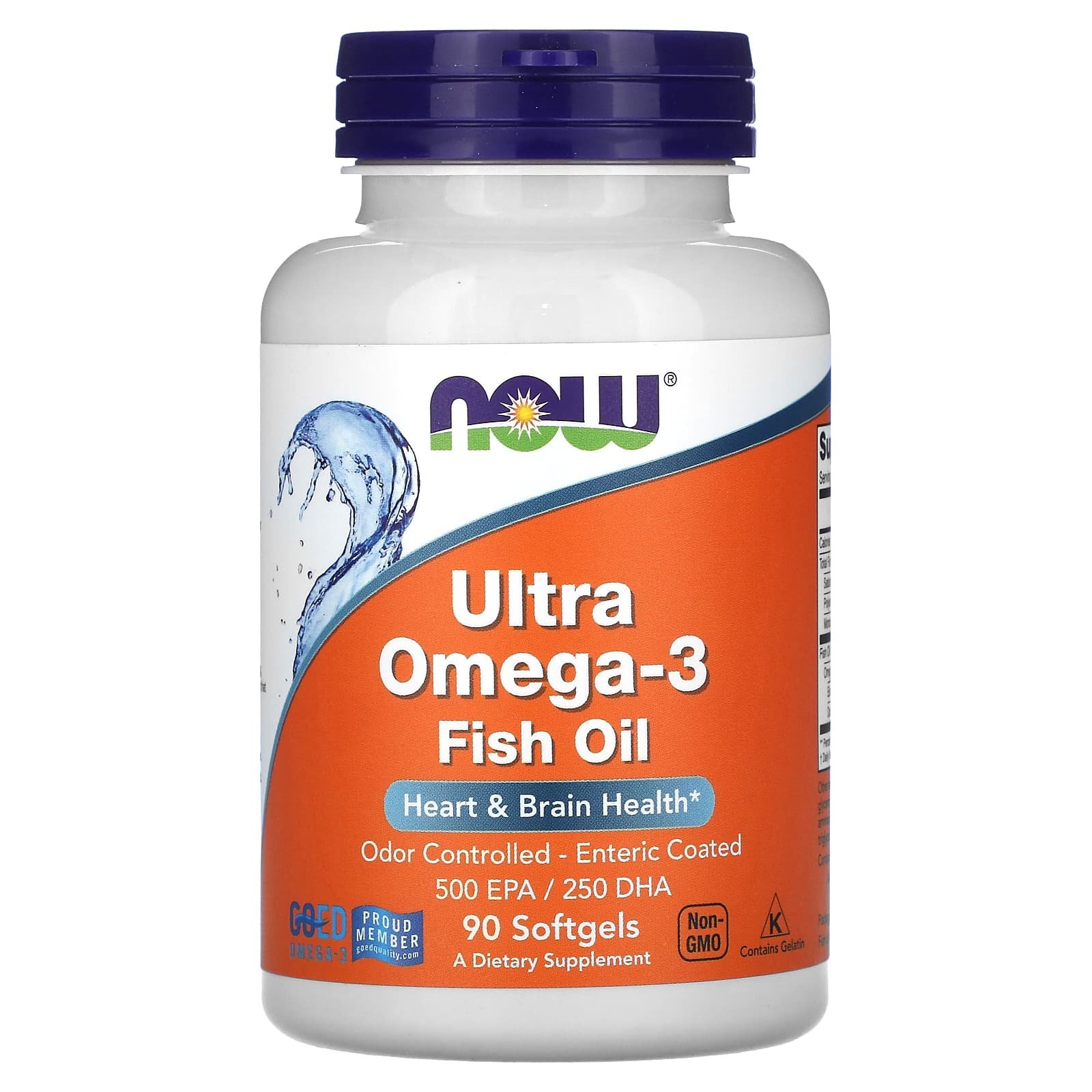 NOW Foods, Ômega-3 de Óleo de Peixe, 90 mg, 1,000 Cápsulas Softgel de Peixe (1,000 mg por Cápsula Softgel)