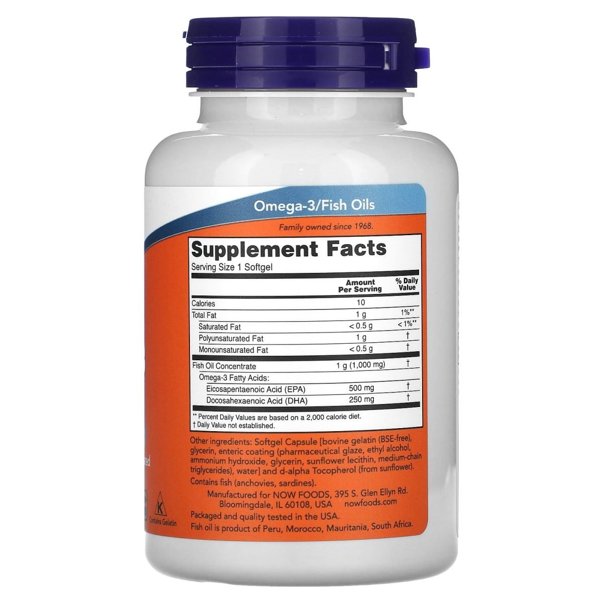 NOW Foods, Ômega-3 de Óleo de Peixe, 90 mg, 1,000 Cápsulas Softgel de Peixe (1,000 mg por Cápsula Softgel), foto 2