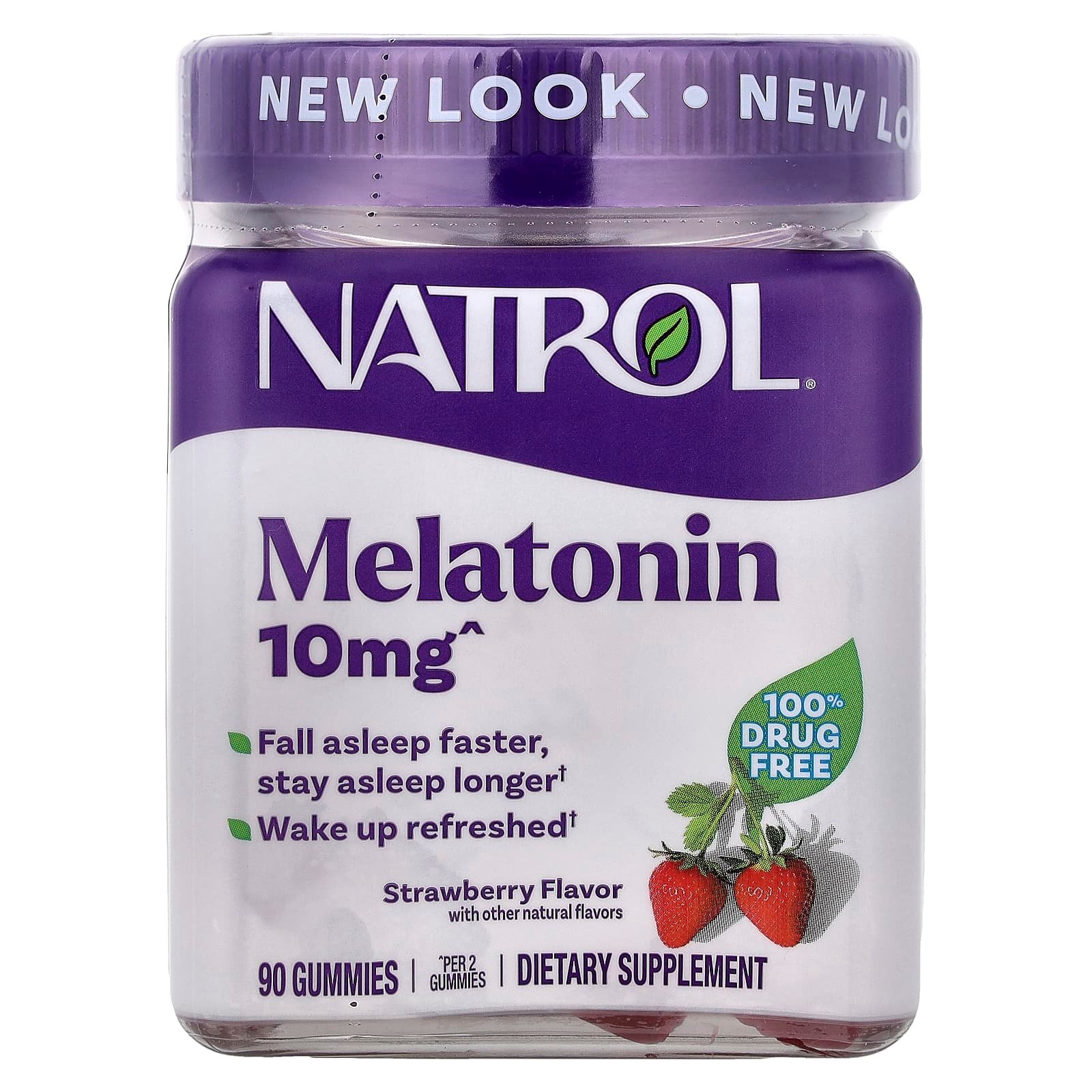 Natrol, Melatonin Gummies, Strawberry, 90 Gummies (5 mg per Gummy)