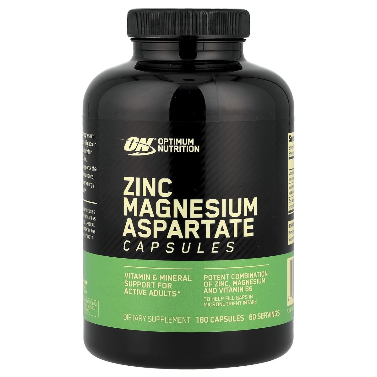 Optimum Nutrition, Aspartato de Zinco e Magnésio, 180 Cápsulas