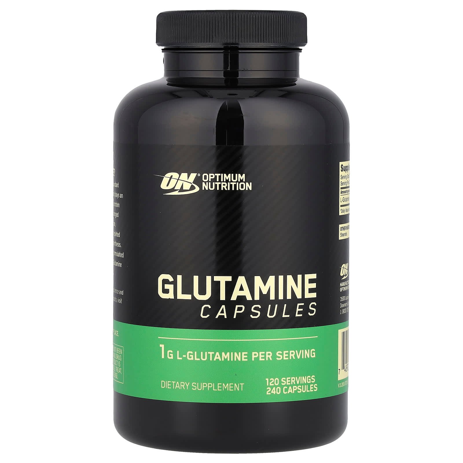 Optimum Nutrition, Glutamina, 240 Cápsulas (0,5 g por Cápsula)