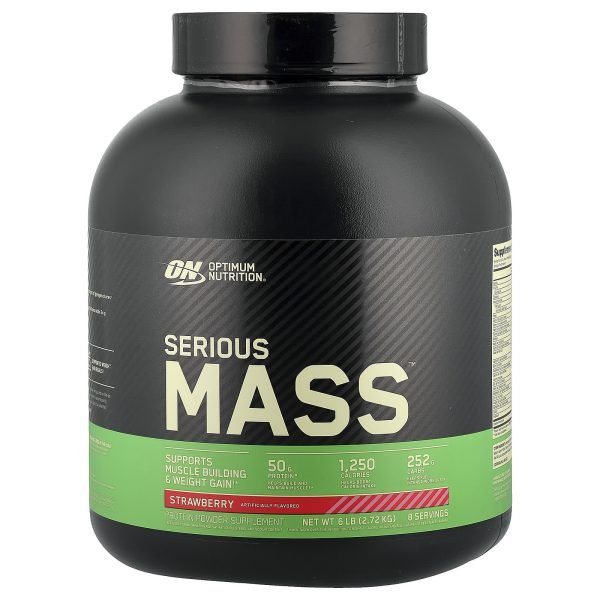 Optimum Nutrition, Serious Mass™, Strawberry, 2,72 kg (6 lb)
