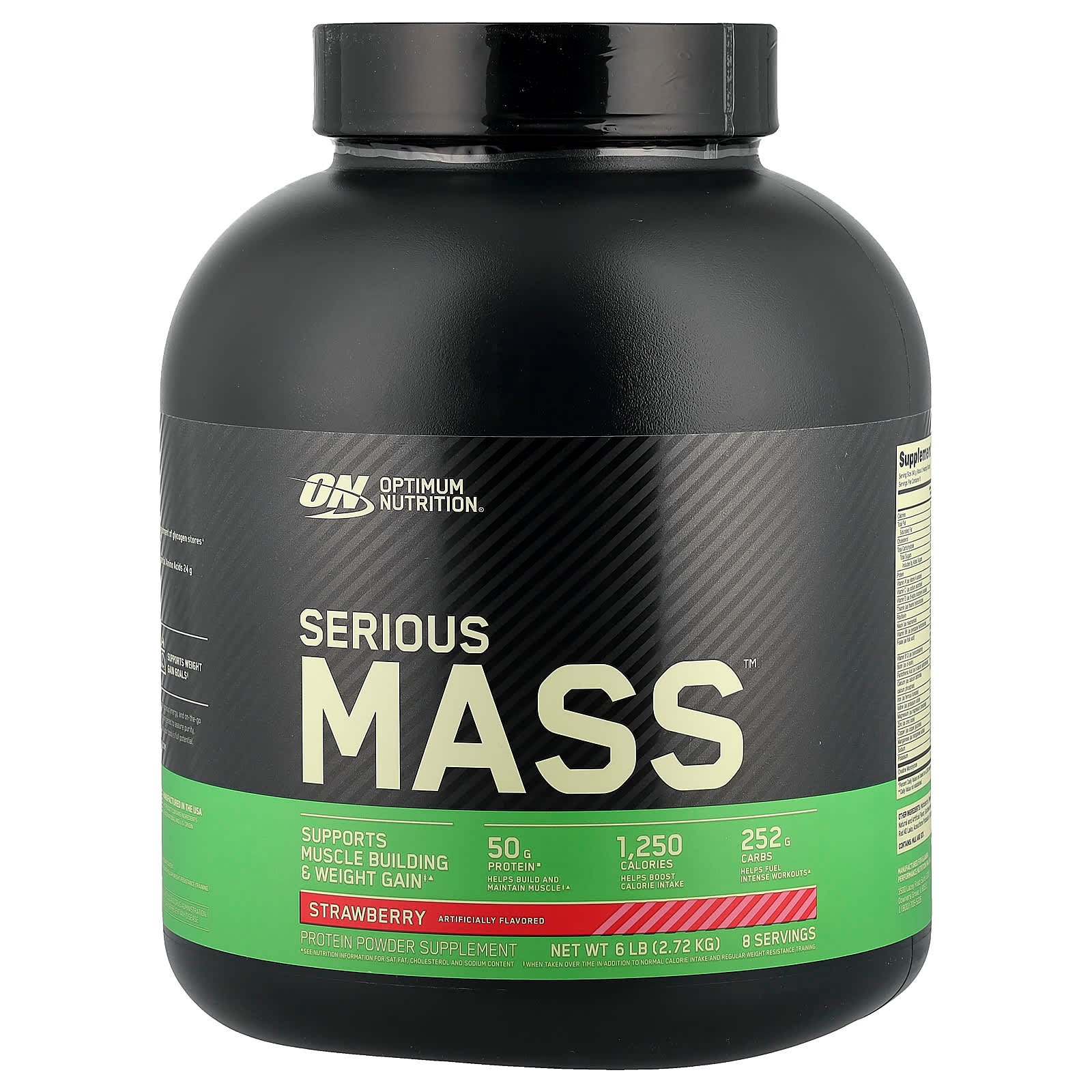 Optimum Nutrition, Serious Mass™, Strawberry, 2,72 kg (6 lb)