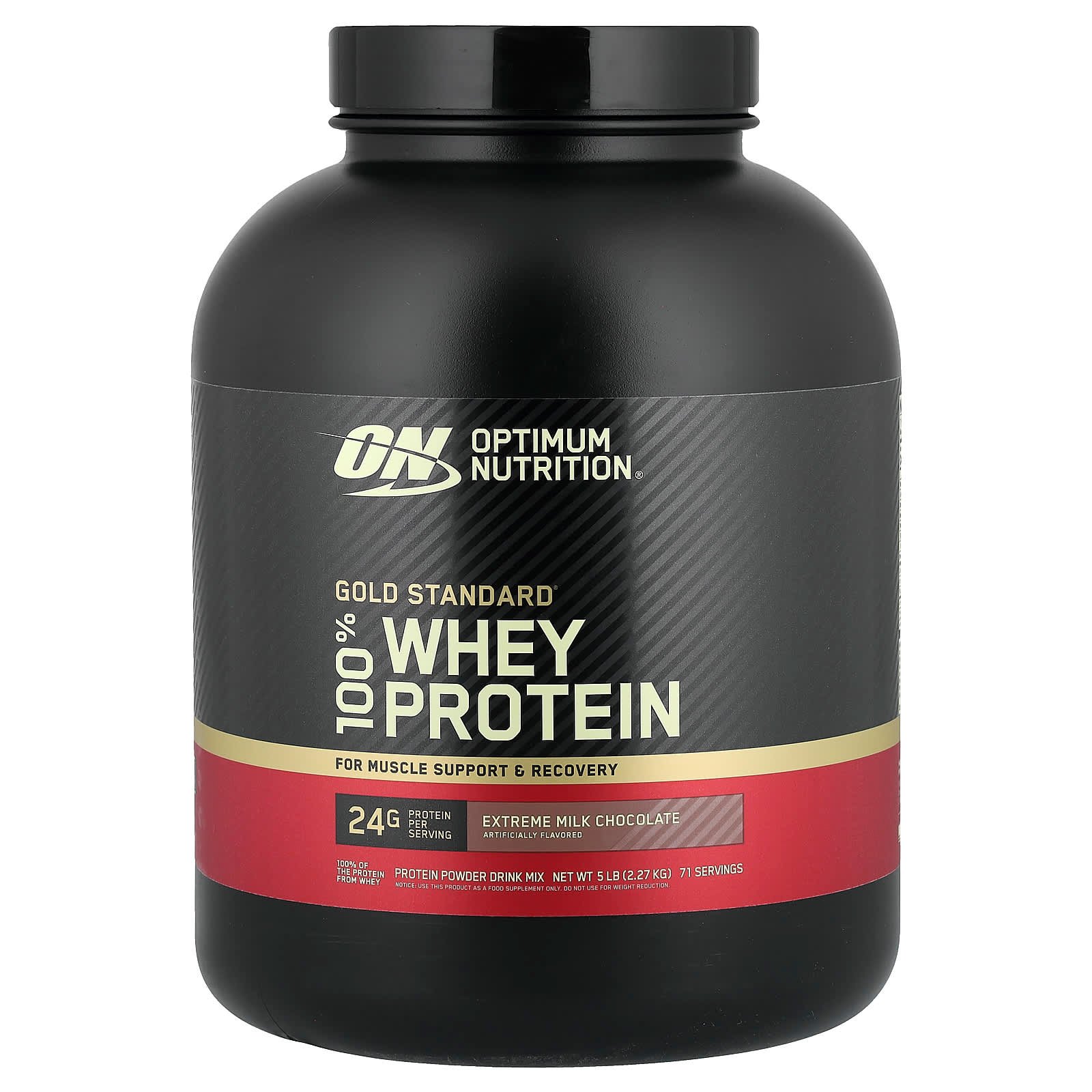 Optimum Nutrition, Gold Standard 100% Whey, Extreme Milk Chocolate, 2,27 kg (5 lb)