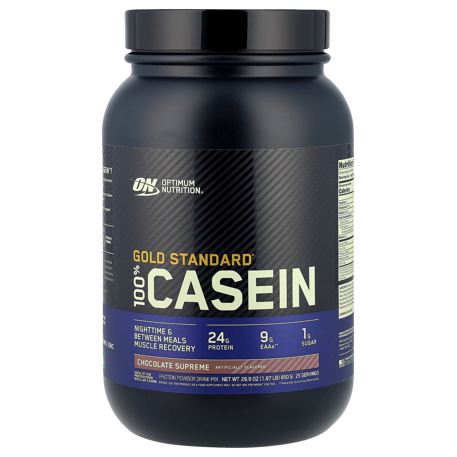 Optimum Nutrition, Gold Standard® 100% Caseína, Chocolate Supreme, 850 g (1,87 lb)