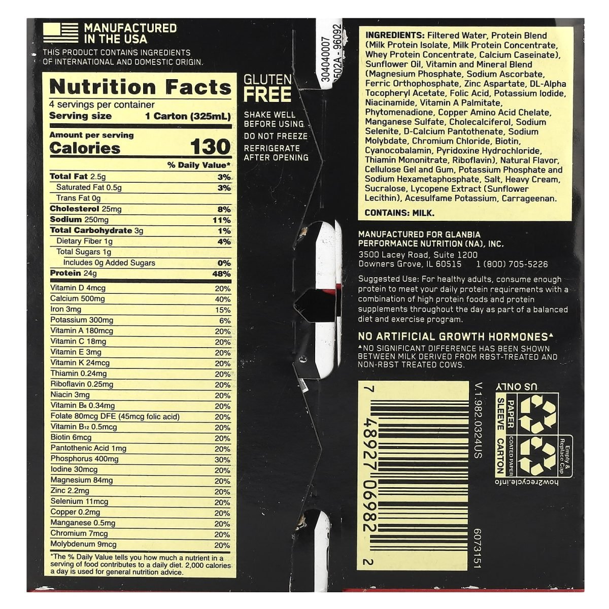 Optimum Nutrition, Shake Proteico Gold Standard®, Strawberry, 4 Caixas, 325 ml (11 fl oz) Cada, foto 2