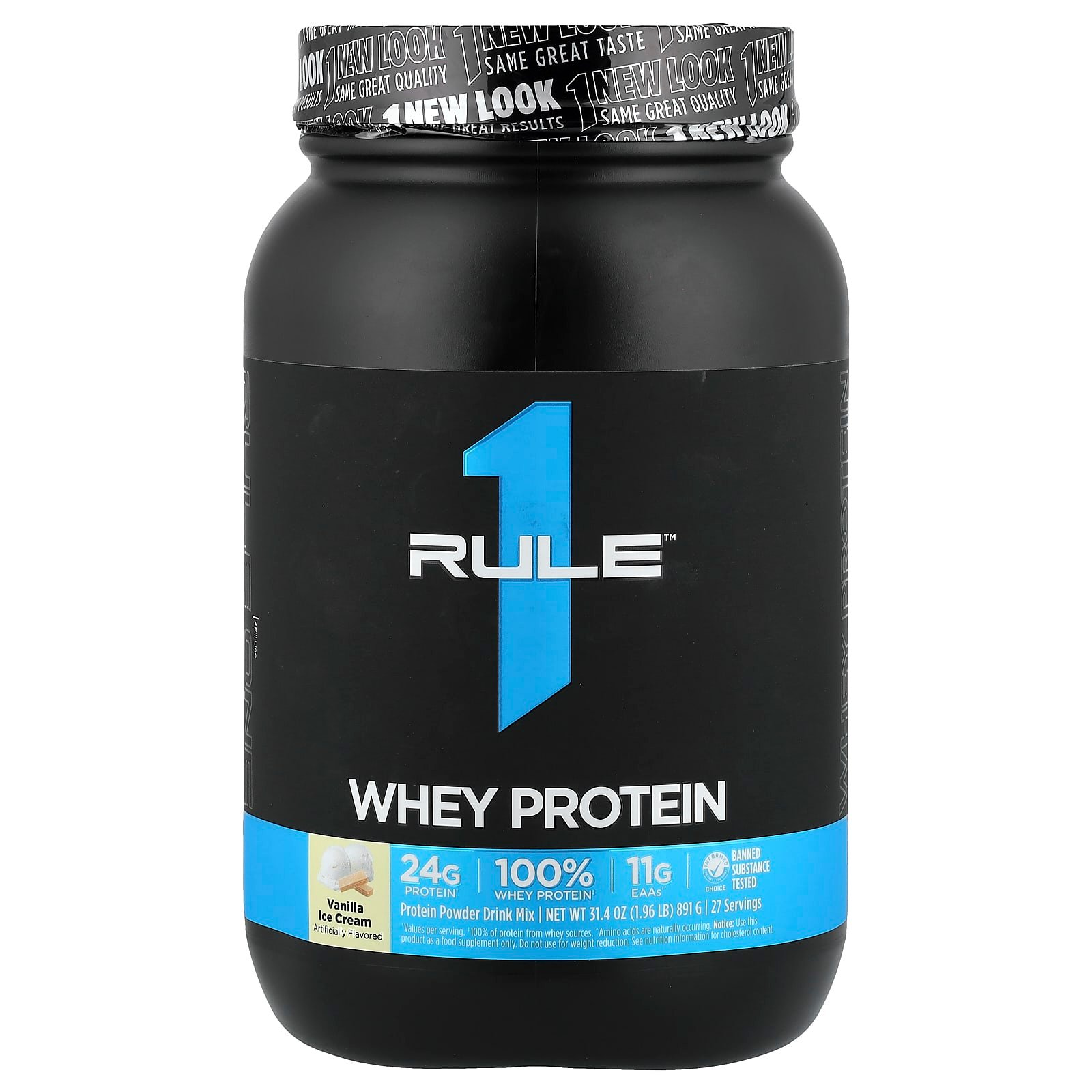 Rule One Proteins, Proteína Whey, Vanilla Ice Cream, 891 g (1,96 lb)