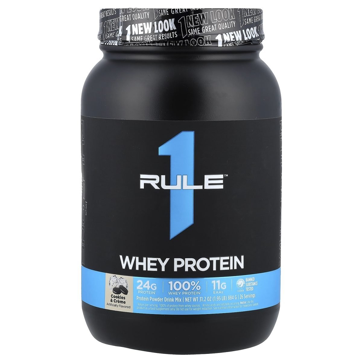 Rule One Proteins, Whey Protein, Cookies & Creme, 1.95 lbs (884 g)