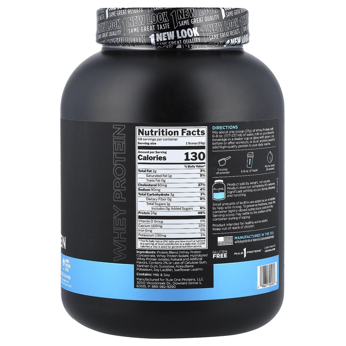 Rule One Proteins, Proteína Whey, Vanilla Ice Cream, 2,24 kg (4,95 lb), foto 2