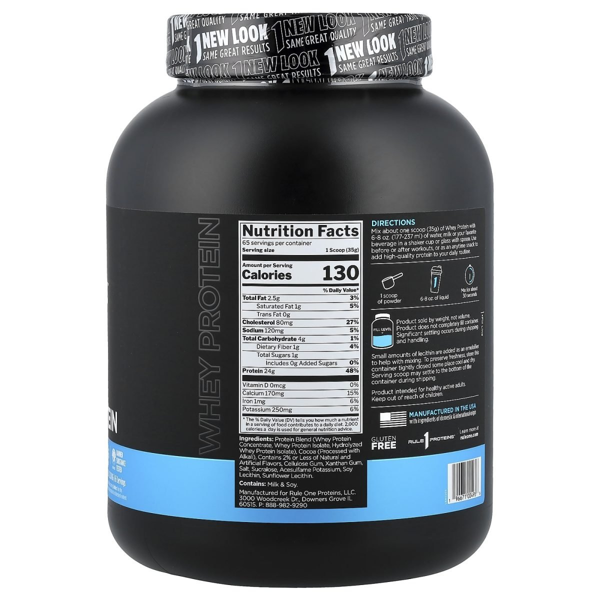 Rule One Proteins, Proteína Whey, Chocolate Fudge, 2,28 kg (5,02 lb), foto 2