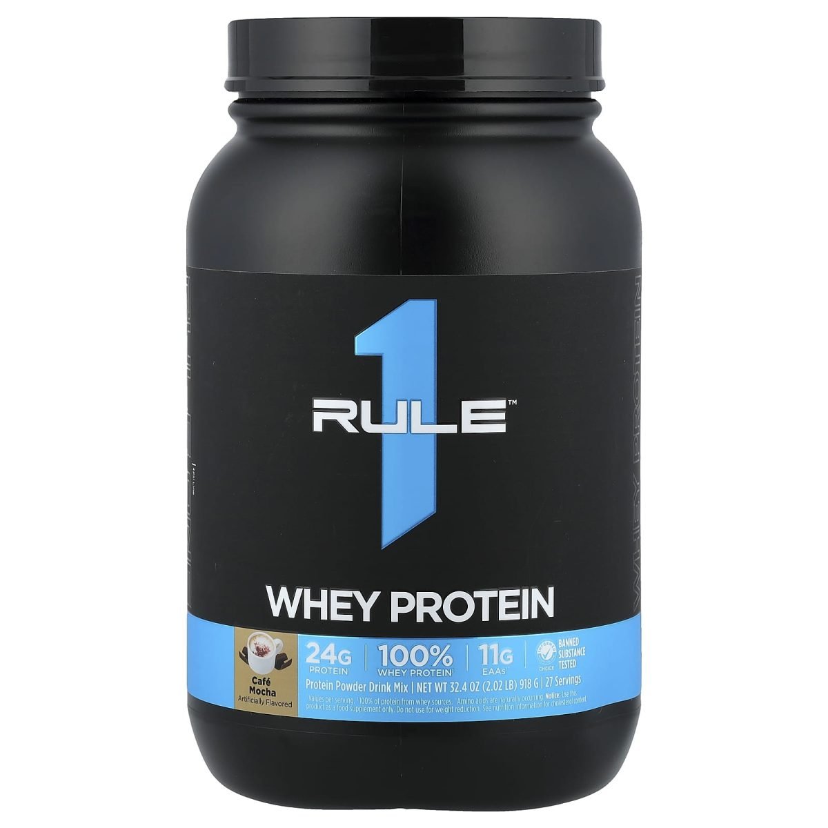 Rule One Proteins, Proteína Whey, Cafe Mocha, 918 g (2,02 lb)