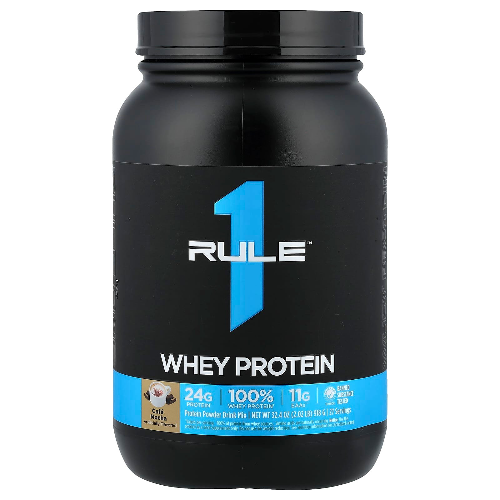 Rule One Proteins, Proteína Whey, Cafe Mocha, 918 g (2,02 lb)