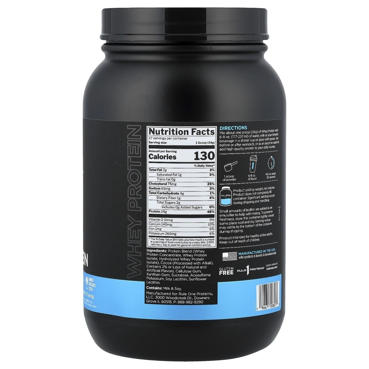 Rule One Proteins, Proteína Whey, Cafe Mocha, 918 g (2,02 lb), foto 2