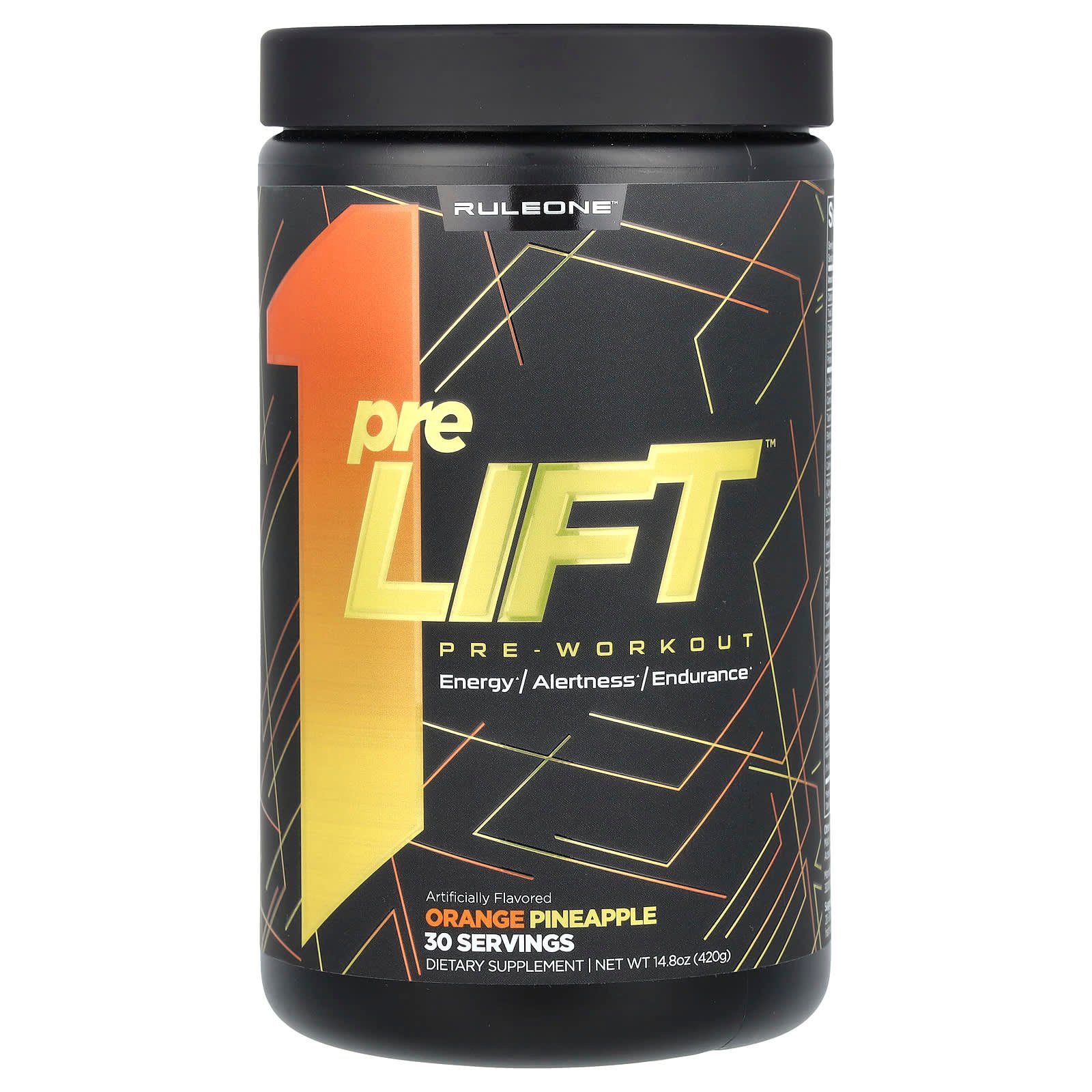 Rule One Proteins, preLIFT™, Pre-Workout, Orange Pineapple, 14.8 oz (420 g)